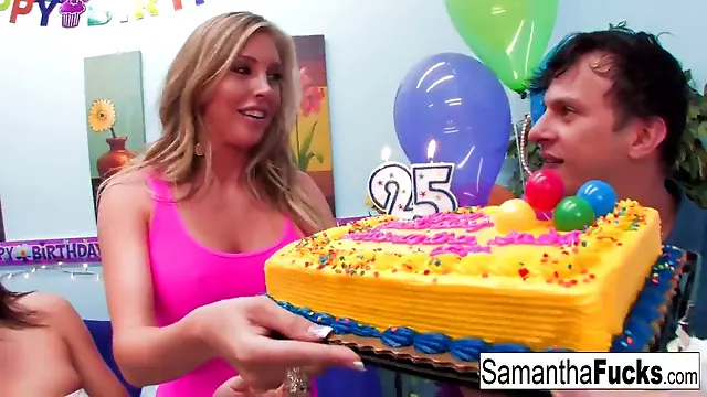 Samantha Saint celebrates her birthday with a wild crazy