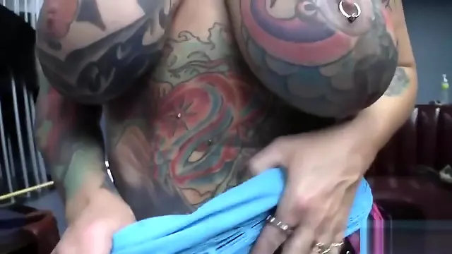 Tattooed Milf Gets Pierced Pussy Banged