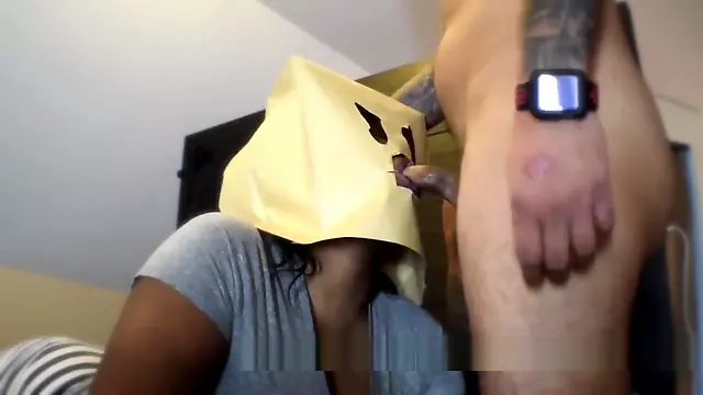 My Girl Lets Me Face Fuck Her Ugly Friend with a Bag Over Her Head