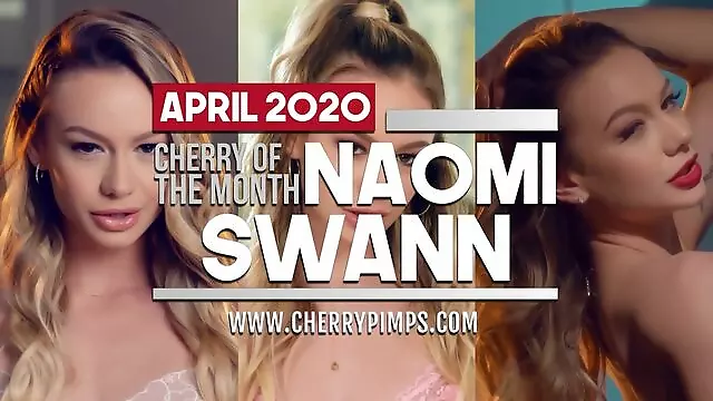 Cherry of the Month Naomi Swann loves to watch herself as she sucks on her dildo in the mirror
