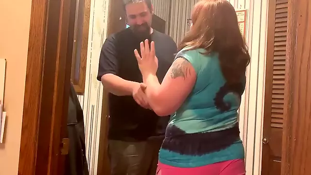 Girlfriend tricked into some, woman play with doll
