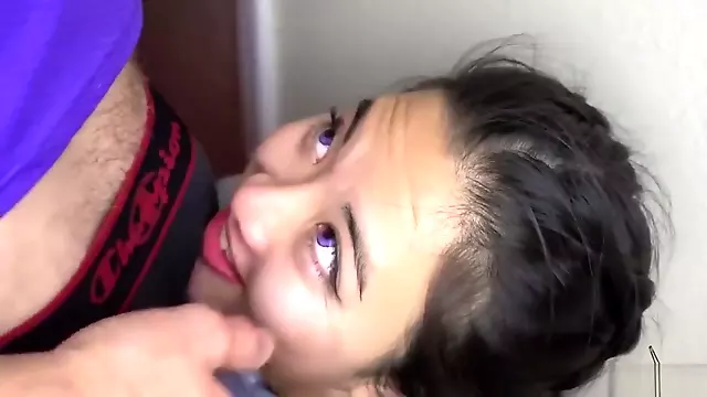Amazing Blue Eye Asian! (Contacts duh) Giving Amazing Head, Must See!