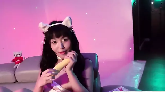 Asia Babe Masturbasi, Jepang Orang Asia Masturbasi, Vagina Besar Solo, Big Toy In Vagina