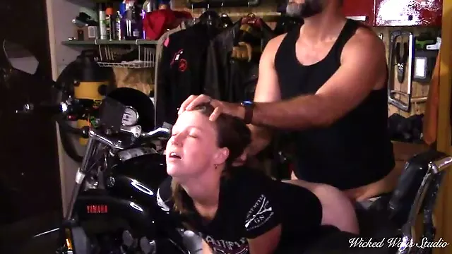 Lavender Joy Lets Me Fuck Her Tight Little Ass Bent Over My Motorcycle [Trailer]
