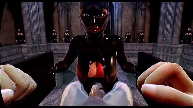 Citor3 Femdomination 2 3D VR game walkthrough 5: Collar Ceremony  blowjob femdom, latex, big tits