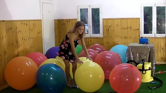 Balloon Fetisch, Luftballons Pop, Latex Fetisch, Heels Fetisch