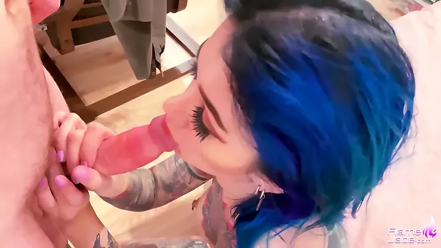 Step-Brother-In-Law Facefuck Meaty Bone Insane Tattoed Sister In Law and Jizz on Face POINT OF VIEW