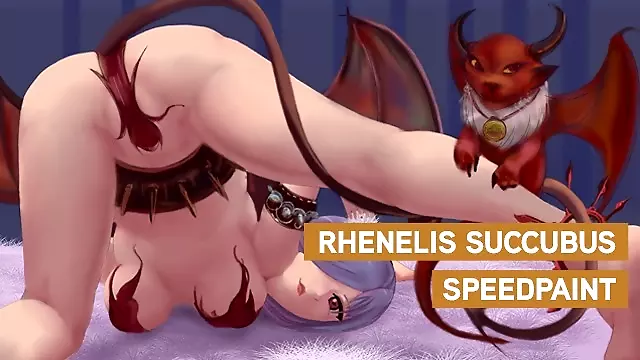 HALLOWEEN SPEED DRAWING: RHENELIS AS A HOT SUCCUBUS