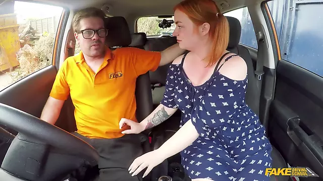 Voluptuous Redhead Harley Morgan Fucks In Car