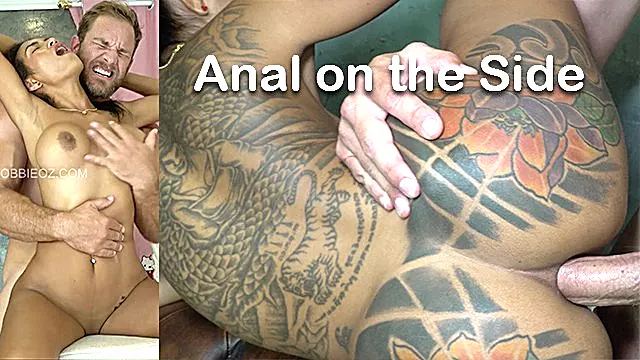Fucking Crazy Sidesplits Anal and Classic Barstool Anal Creampie: Robbie Oz and Maylee Fun