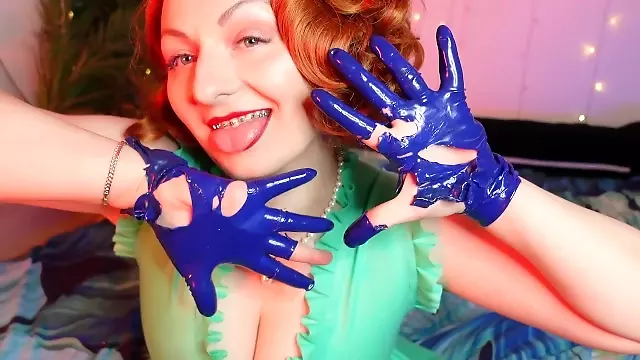 Latex Ripped Damaged Gloves - Destroyed Rubber Gloves - Fetish video