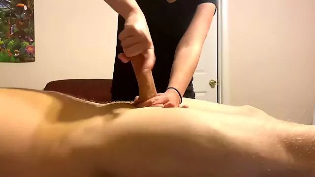 Cock rubing tip, tip stroking, post orgasm handjob