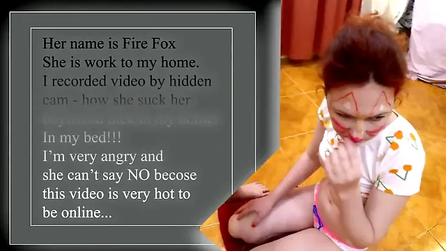 Fire foxxx tales. Scene 1. Hungry mounth. Owner punished his home worker.